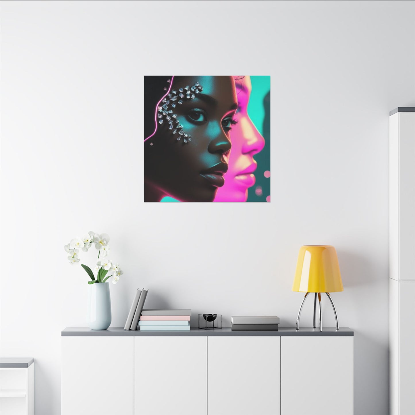 Vibrant Art Canvas Print, Wall Decor, Home Office Art, Unique Gift, Modern Design, Colorful Wall Hanging