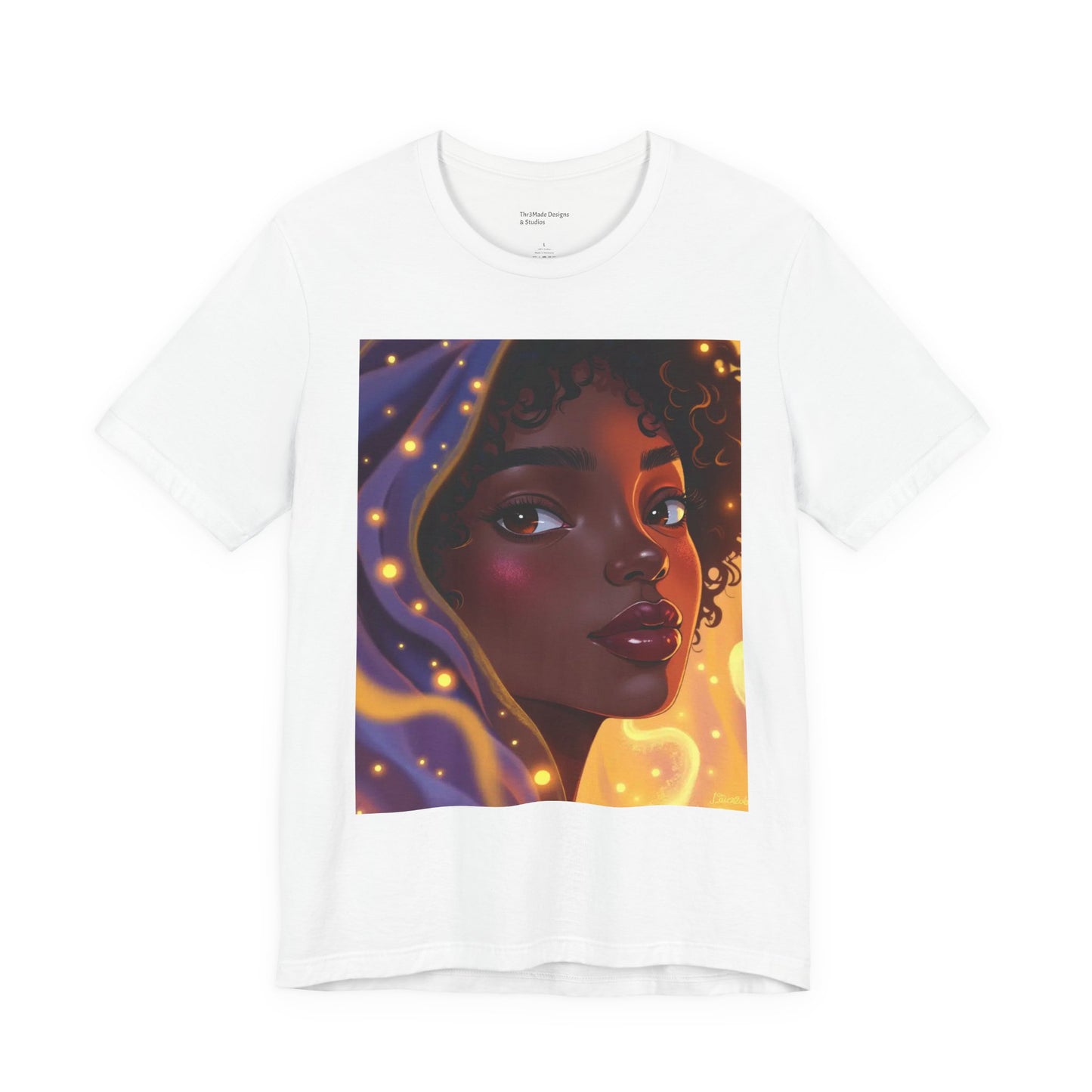 Magic Glow Art Tee, Unisex Short Sleeve Shirt, Artistic Graphic T-Shirt, Boho Style Tee, Casual Wear, Gift for Art Lovers