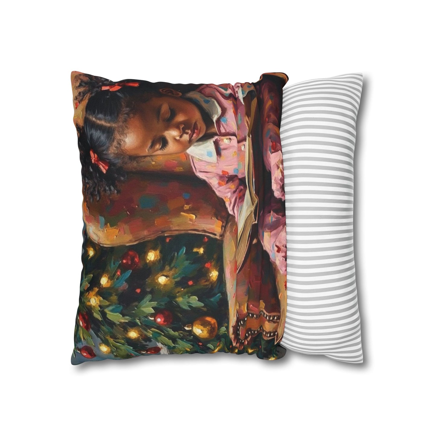 Cozy Holiday Pillowcase, Kids Room Decor, Seasonal Gift, Cute Pillow Cover, Christmas Home Accent, Relaxing Atmosphere