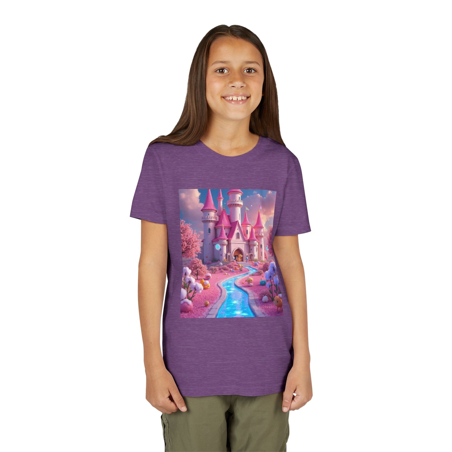 Whimsical Castle Youth Tee, Kids Shirt, Fairy Tale T-Shirt, Magical Kids Apparel, Dreamy Tee, Birthday Gift for Girls