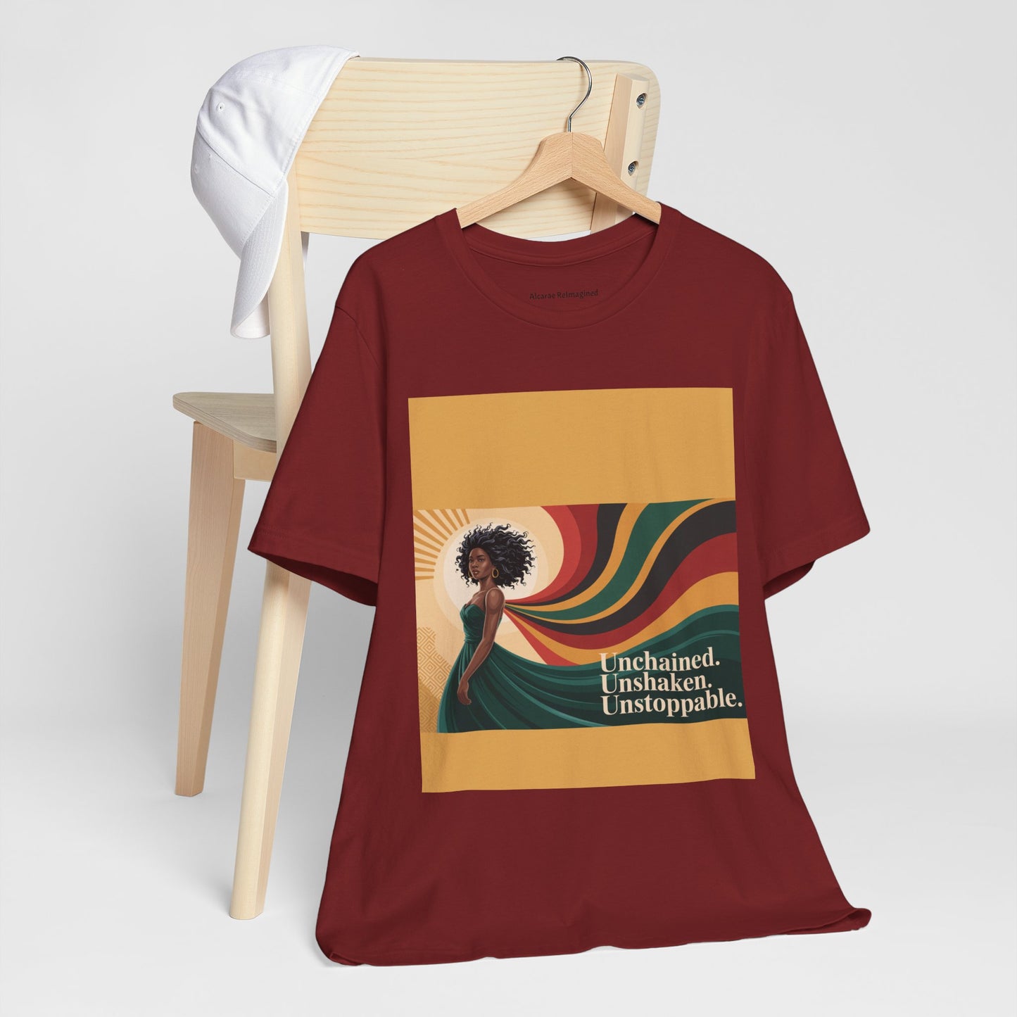 Unisex Inspirational Graphic Tee - Unchained, Unshaken, Unstoppable,