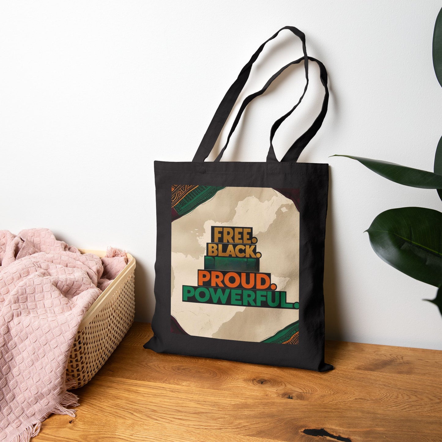 Empowering Cotton Canvas Tote Bag | Rooted Regal Ready, Free Black Proud Powerful, Eco-Friendly Shopper, Gift for Her, Fashion Statement