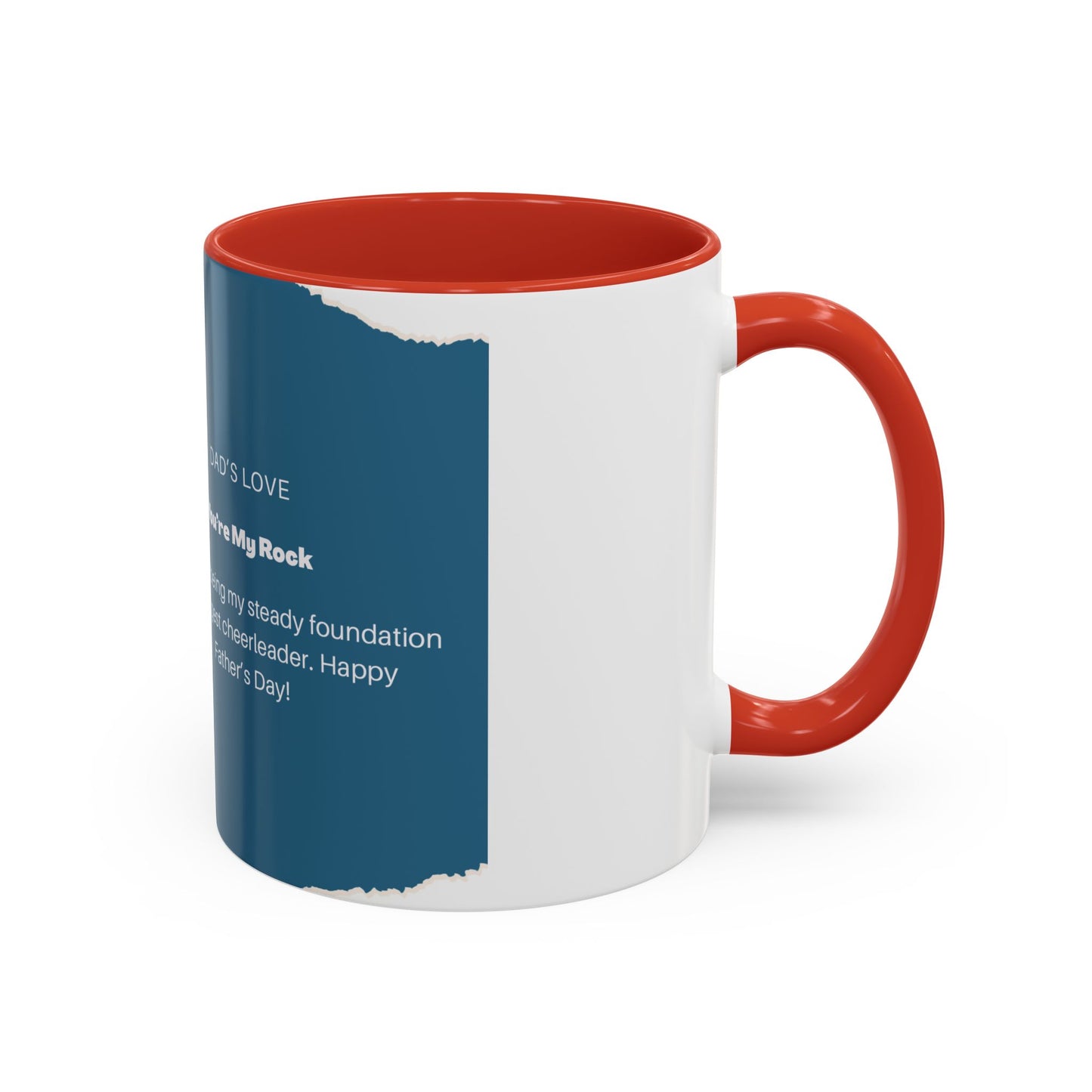 Dad's Love Accent Coffee Mug, Inspirational Dad Mug, Father's Day Gift, Personalized Coffee Cup, Unique Gift for Dad, Family Reminder