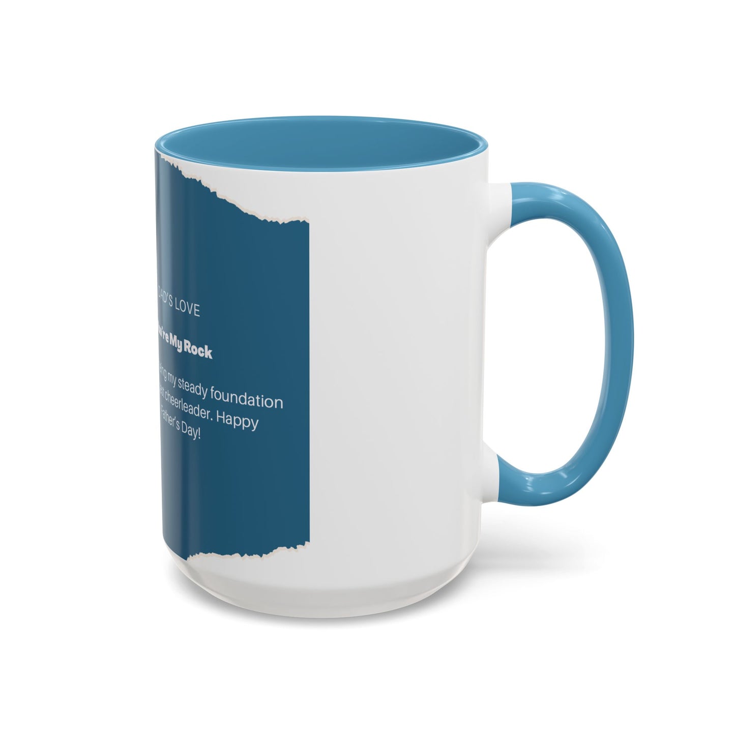 Dad's Love Accent Coffee Mug, Inspirational Dad Mug, Father's Day Gift, Personalized Coffee Cup, Unique Gift for Dad, Family Reminder