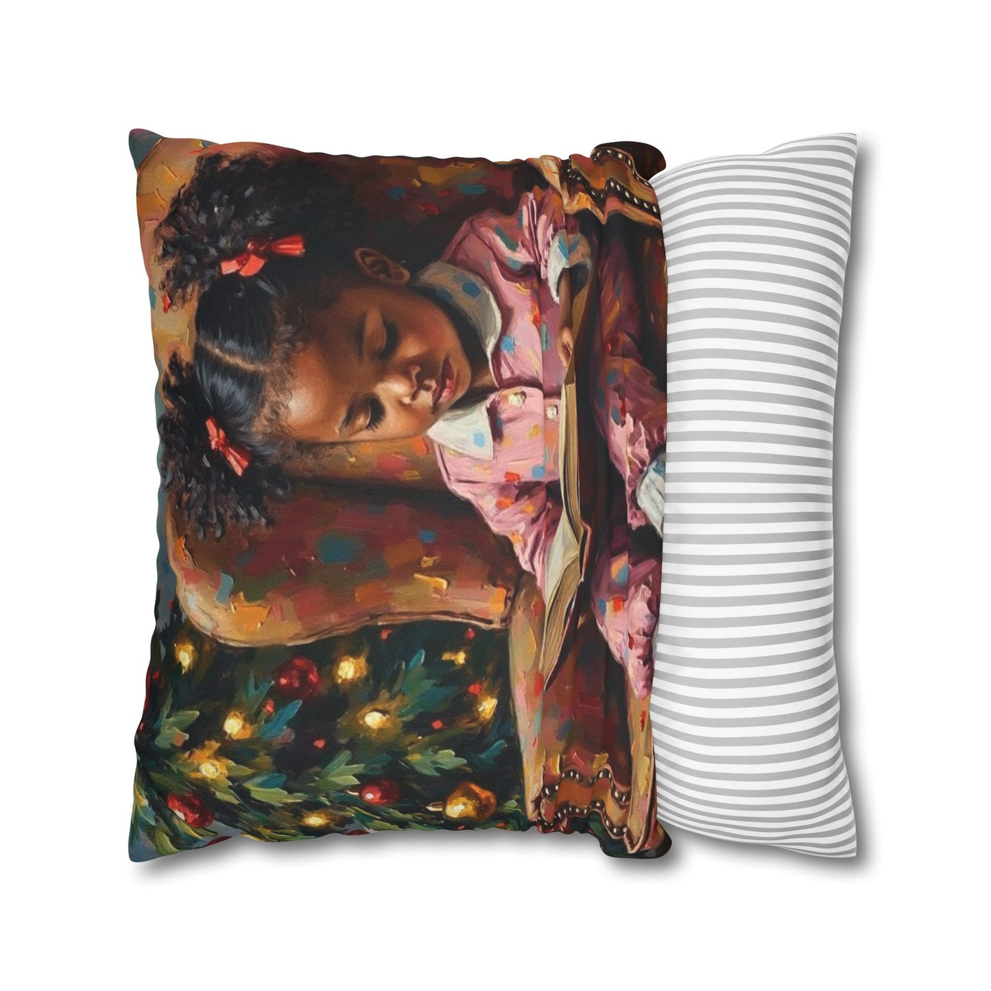 Cozy Holiday Pillowcase, Kids Room Decor, Seasonal Gift, Cute Pillow Cover, Christmas Home Accent, Relaxing Atmosphere