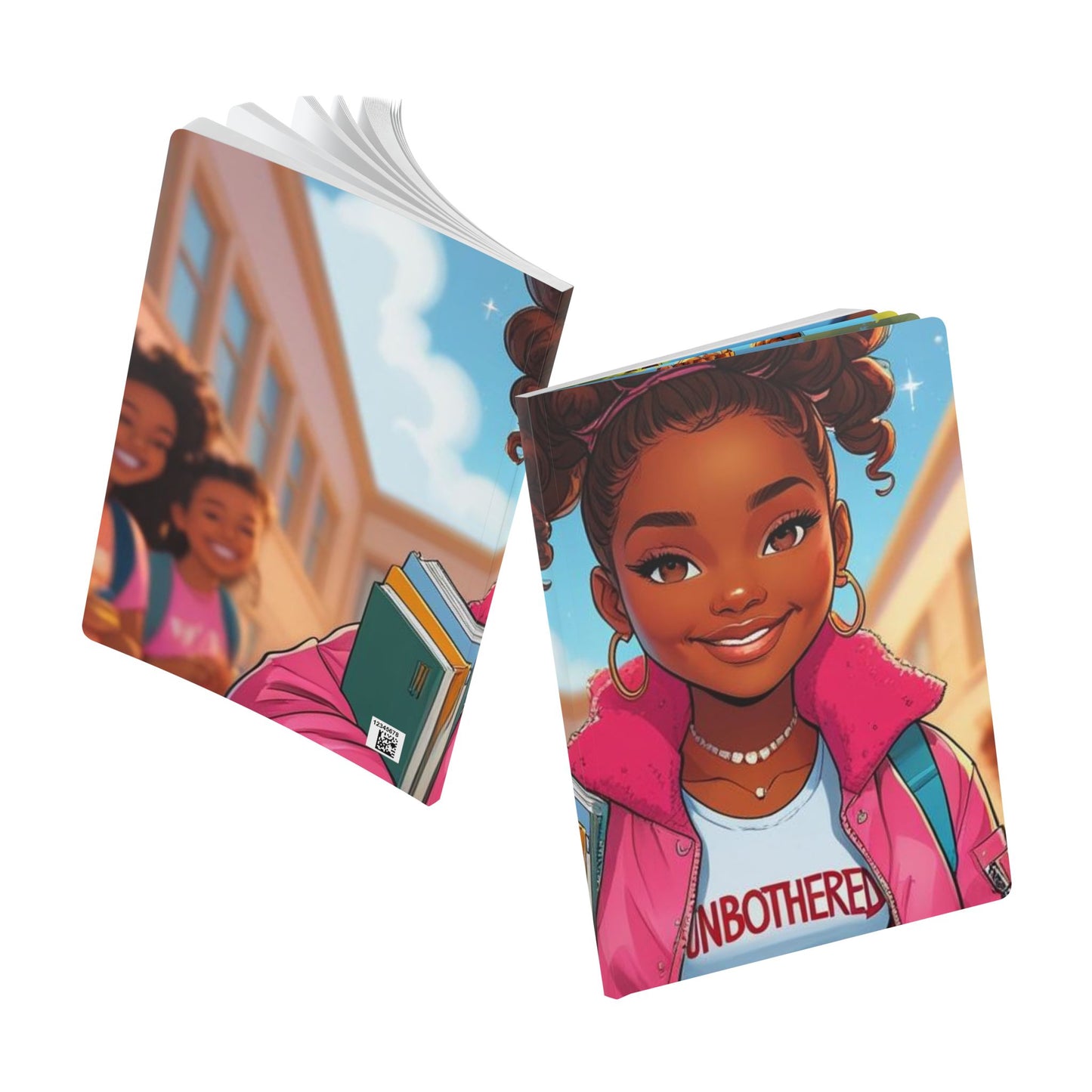 Trendy Softcover Journal for Teens, Unbothered Spirit, Cute Stationery, Back to School Essentials, Motivational Gift, Everyday Use