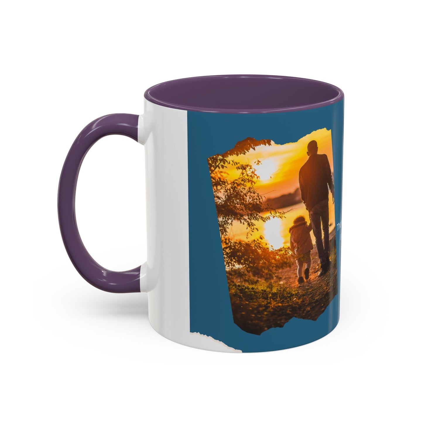 Dad's Love Accent Coffee Mug, Inspirational Dad Mug, Father's Day Gift, Personalized Coffee Cup, Unique Gift for Dad, Family Reminder