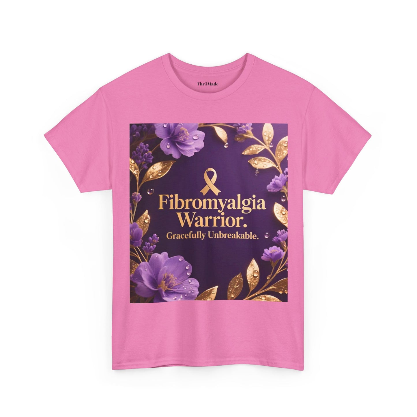 Fibromyalgia Warrior T-Shirt — Purple Ribbon Awareness Tee