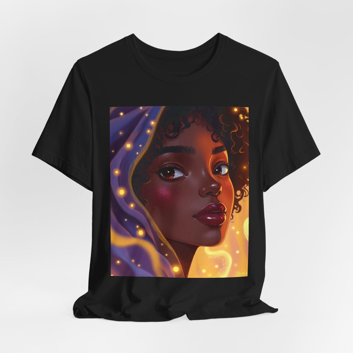 Magic Glow Art Tee, Unisex Short Sleeve Shirt, Artistic Graphic T-Shirt, Boho Style Tee, Casual Wear, Gift for Art Lovers