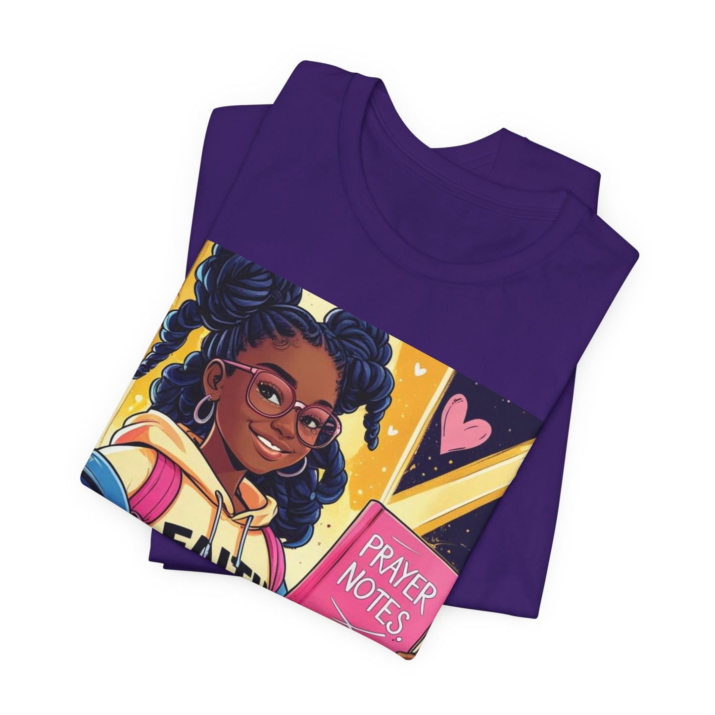 Faith Over Fear Unisex Tee - Empowering Graphic Shirt for Positivity, Inspirational Gift, Youth Apparel, Prayer Notes Design, Teen, Women