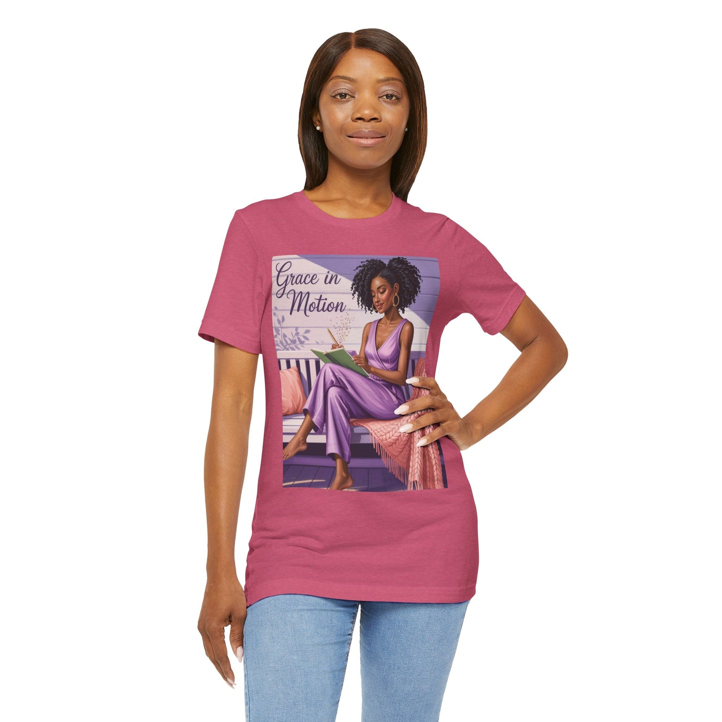 Grace in Motion Unisex Jersey Tee - Empowering Art for Relaxation and Self-Care