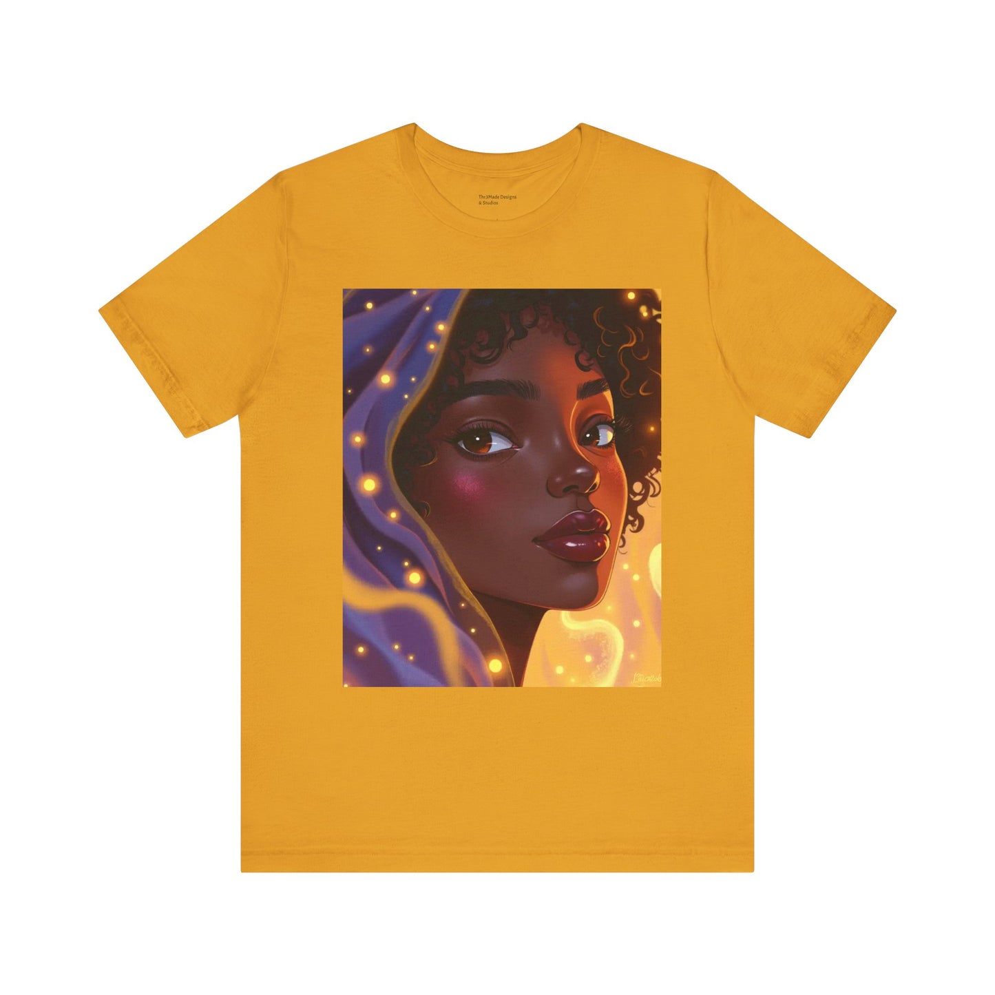 Magic Glow Art Tee, Unisex Short Sleeve Shirt, Artistic Graphic T-Shirt, Boho Style Tee, Casual Wear, Gift for Art Lovers