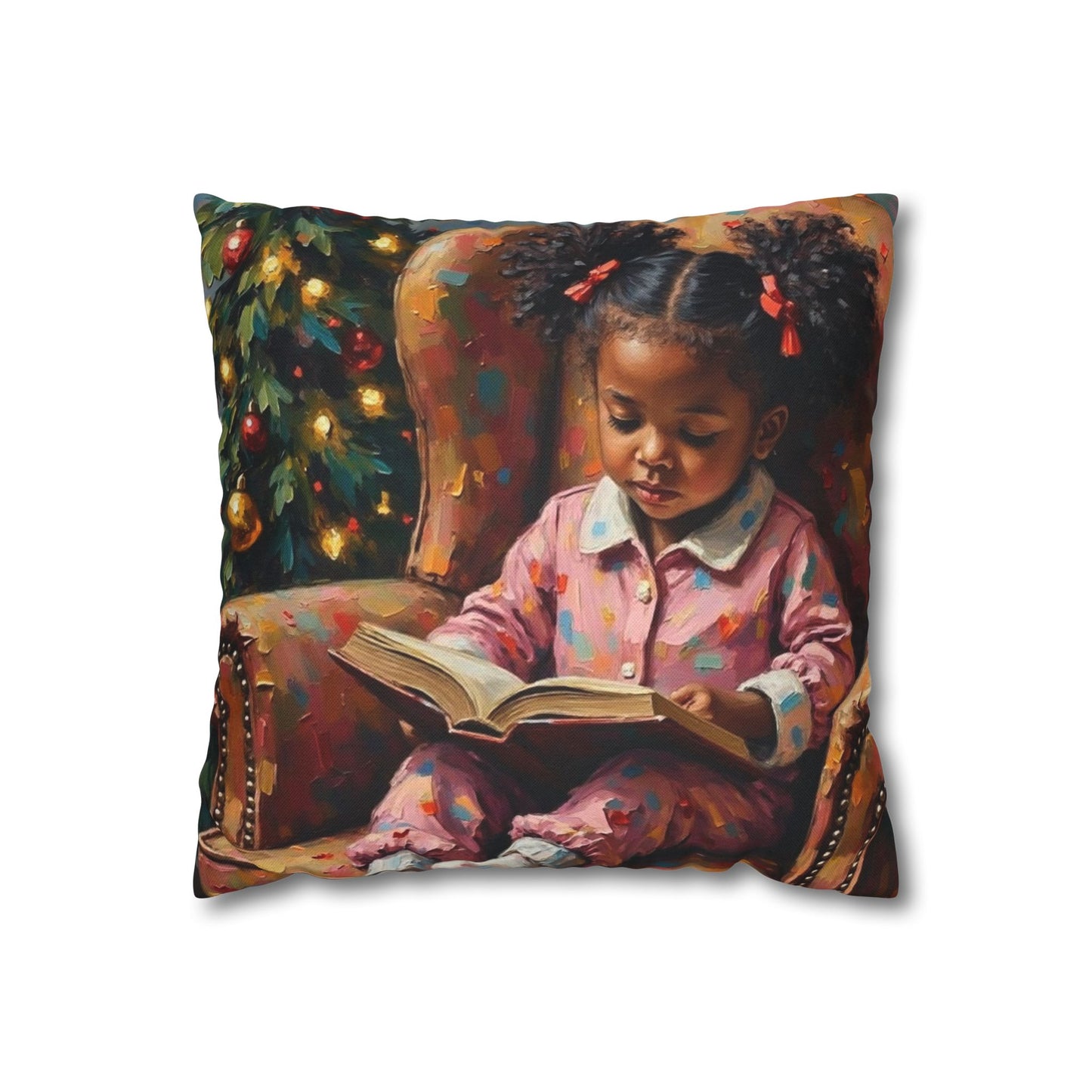 Cozy Holiday Pillowcase, Kids Room Decor, Seasonal Gift, Cute Pillow Cover, Christmas Home Accent, Relaxing Atmosphere