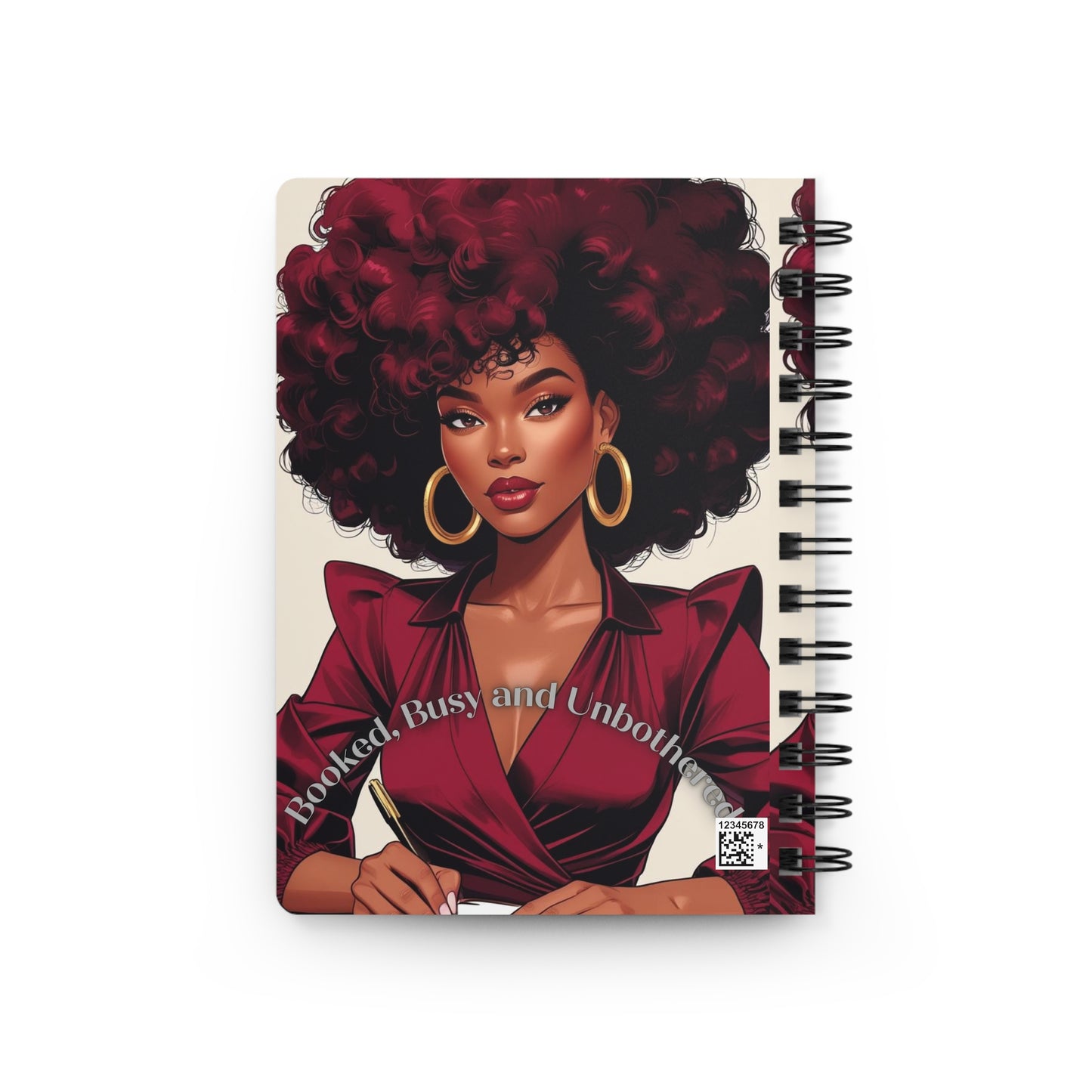 Glamorous Spiral Bound Journal: Booked, Busy and Unbothered | Inspirational Writing, Gift for Her, Planner, Self-Care Journal, Black [...]