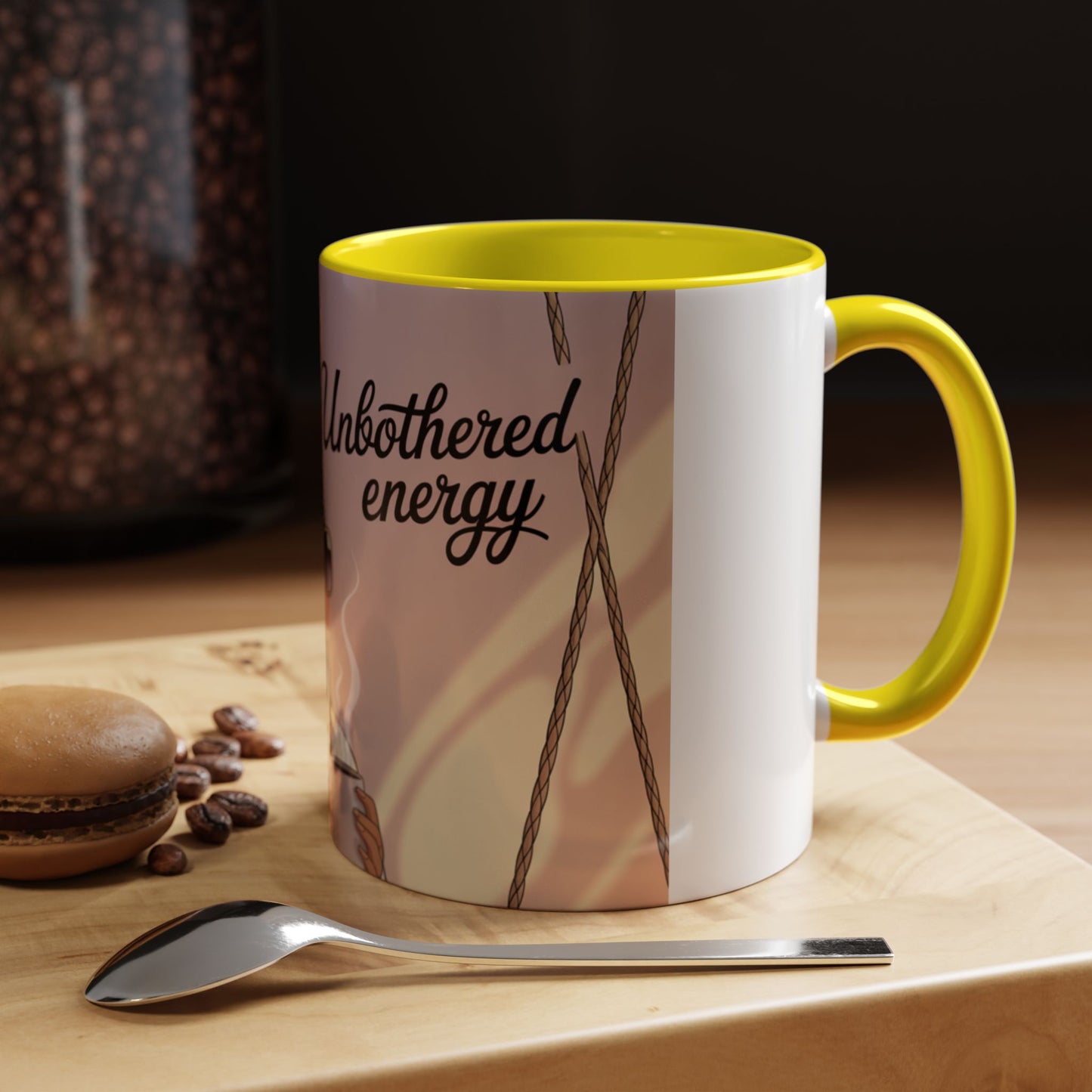 Chic Coffee Mug with Unbothered Energy Design, Trendy Mug for Coffee Lovers, Gift for Friends, Inspirational Mug, Everyday Use