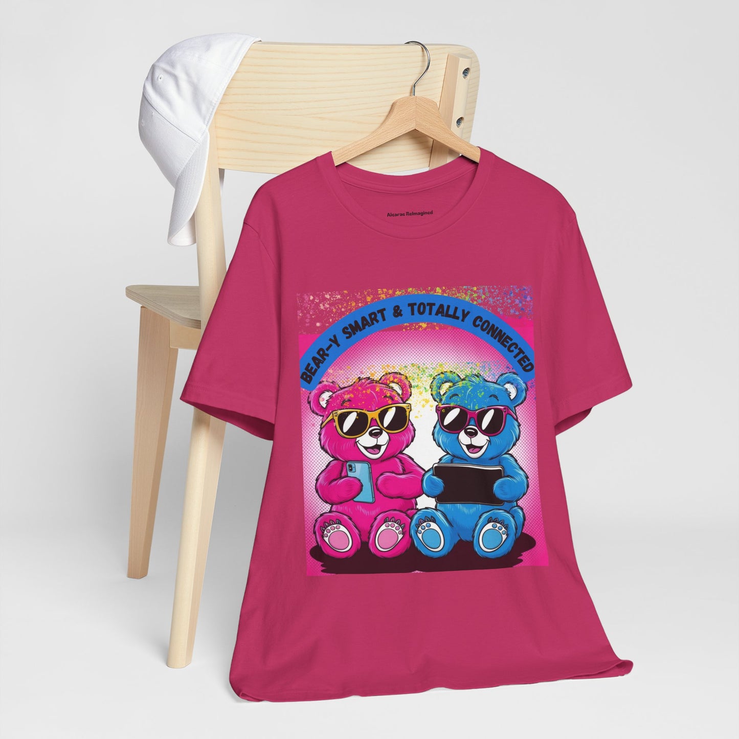 Cool Bear Graphic Tee ,Fun & Smart Unisex Short Sleeve Shirt