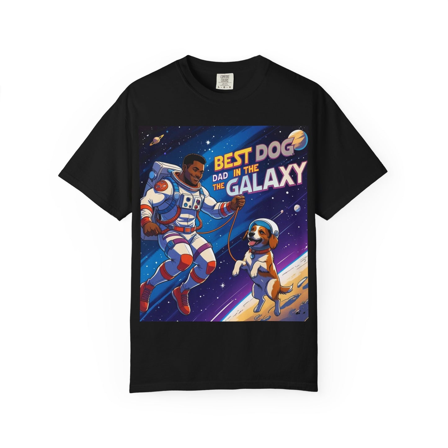 Best Dog Dad in the Galaxy T-Shirt, Unisex Space-Themed Tee, Dog Lover Gift, Father's Day Shirt, Gift for Dog Dads, Galaxy Graphic Tee