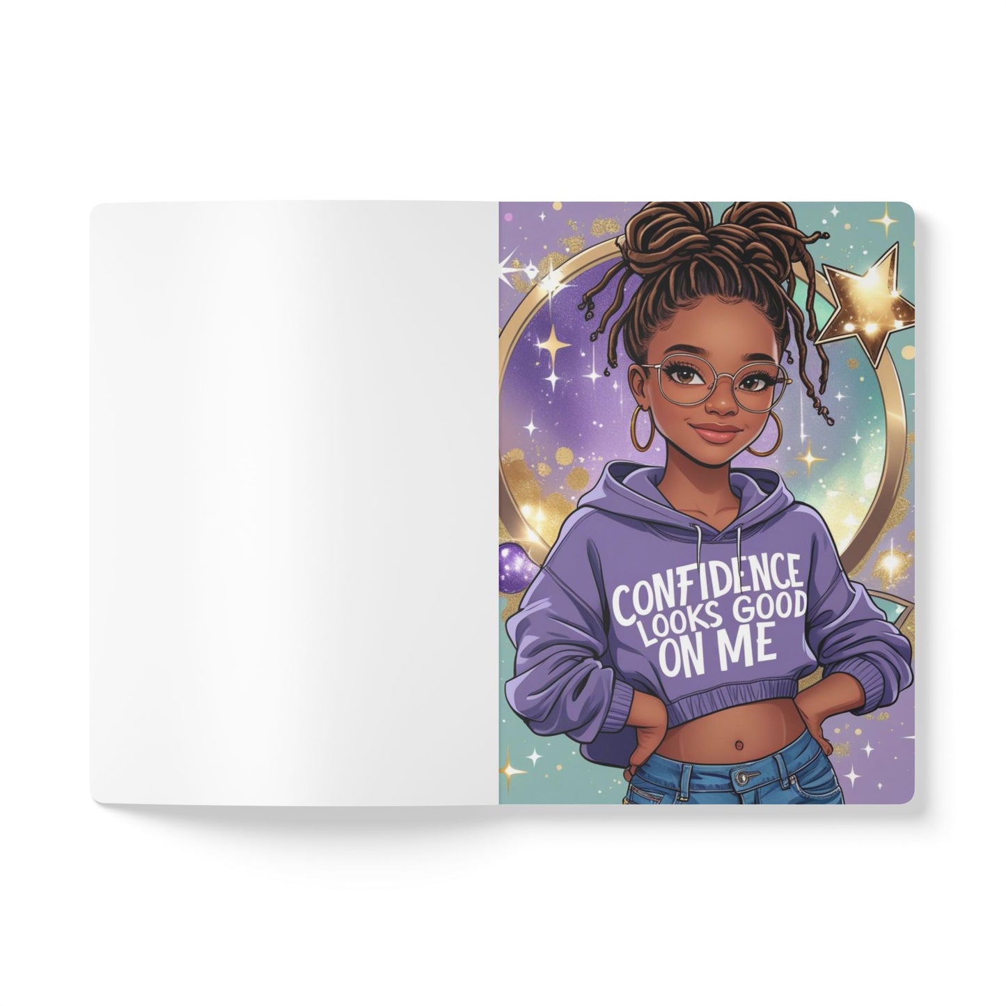 Empowering Softcover Journal, Motivational Notebook, Inspirational Gift, Artistic Journal, Fashionable Stationery for Teen girls