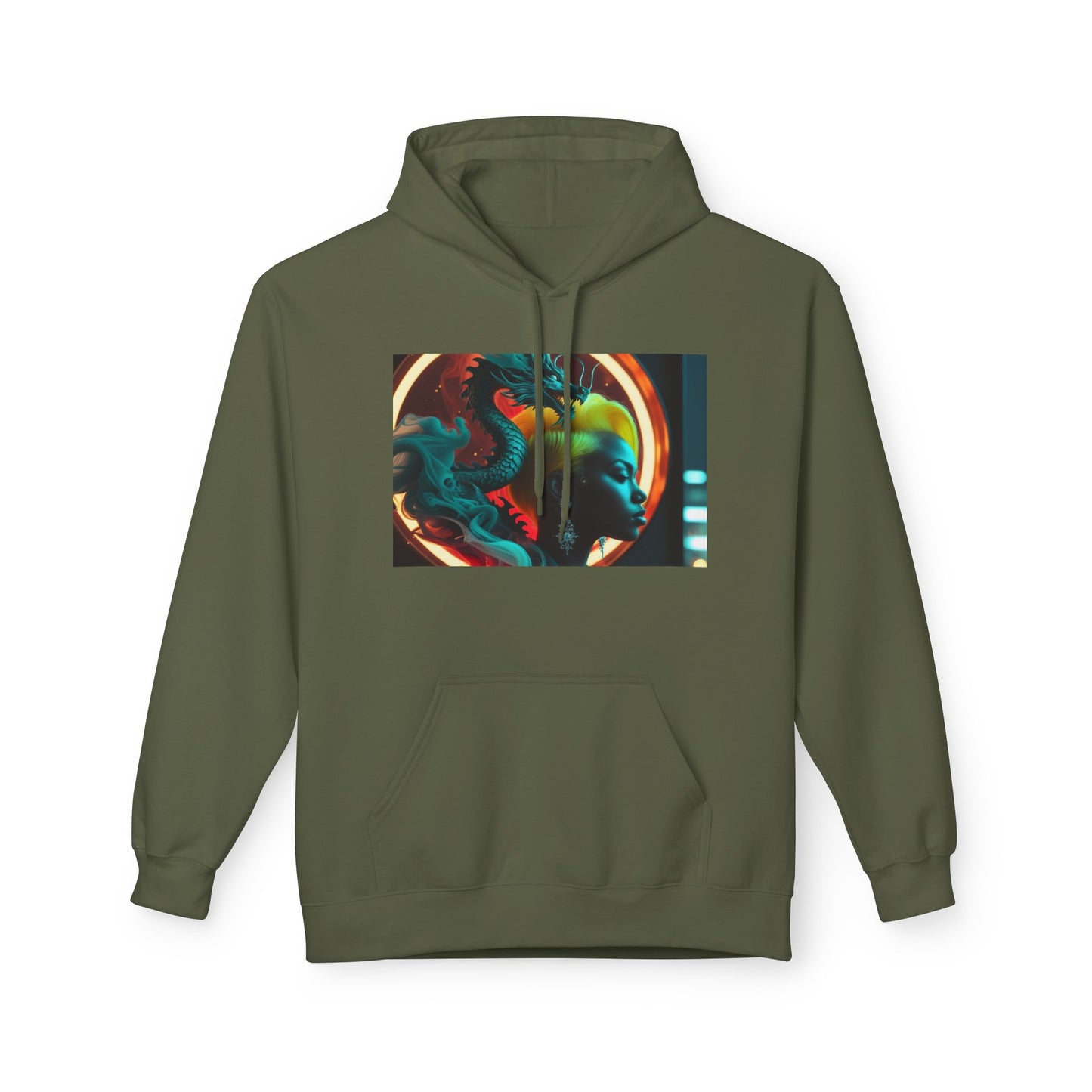Colorful Graphic Unisex Fleece Hoodie, Cozy Layering Piece, Perfect for Casual Days, Gifts for Friends, Streetwear Essentials