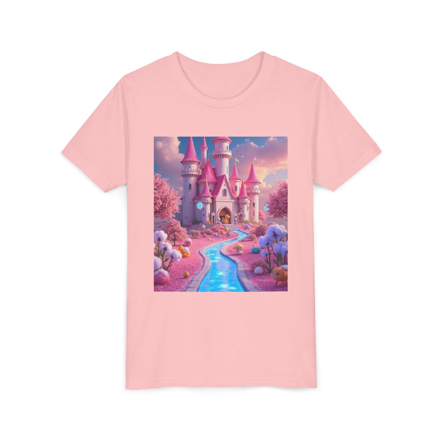 Whimsical Castle Youth Tee, Kids Shirt, Fairy Tale T-Shirt, Magical Kids Apparel, Dreamy Tee, Birthday Gift for Girls