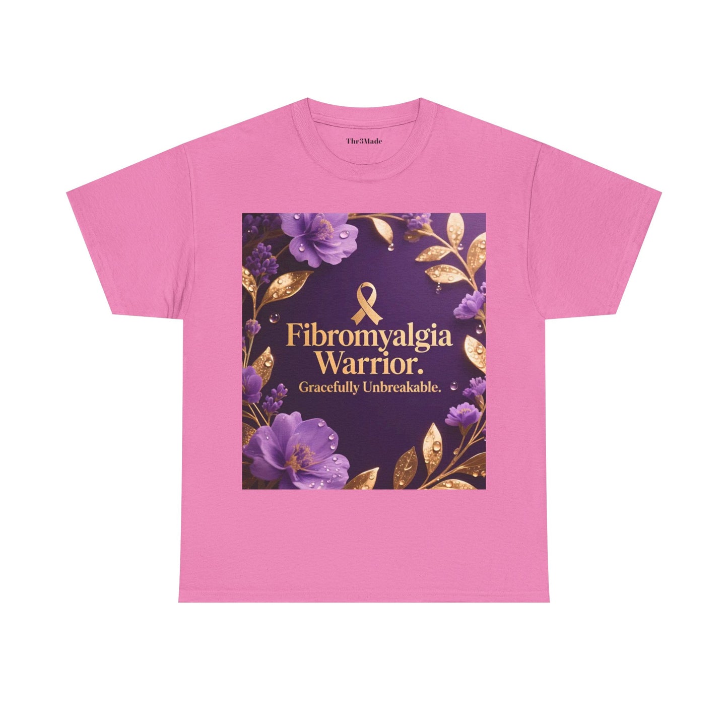 Fibromyalgia Warrior T-Shirt — Purple Ribbon Awareness Tee