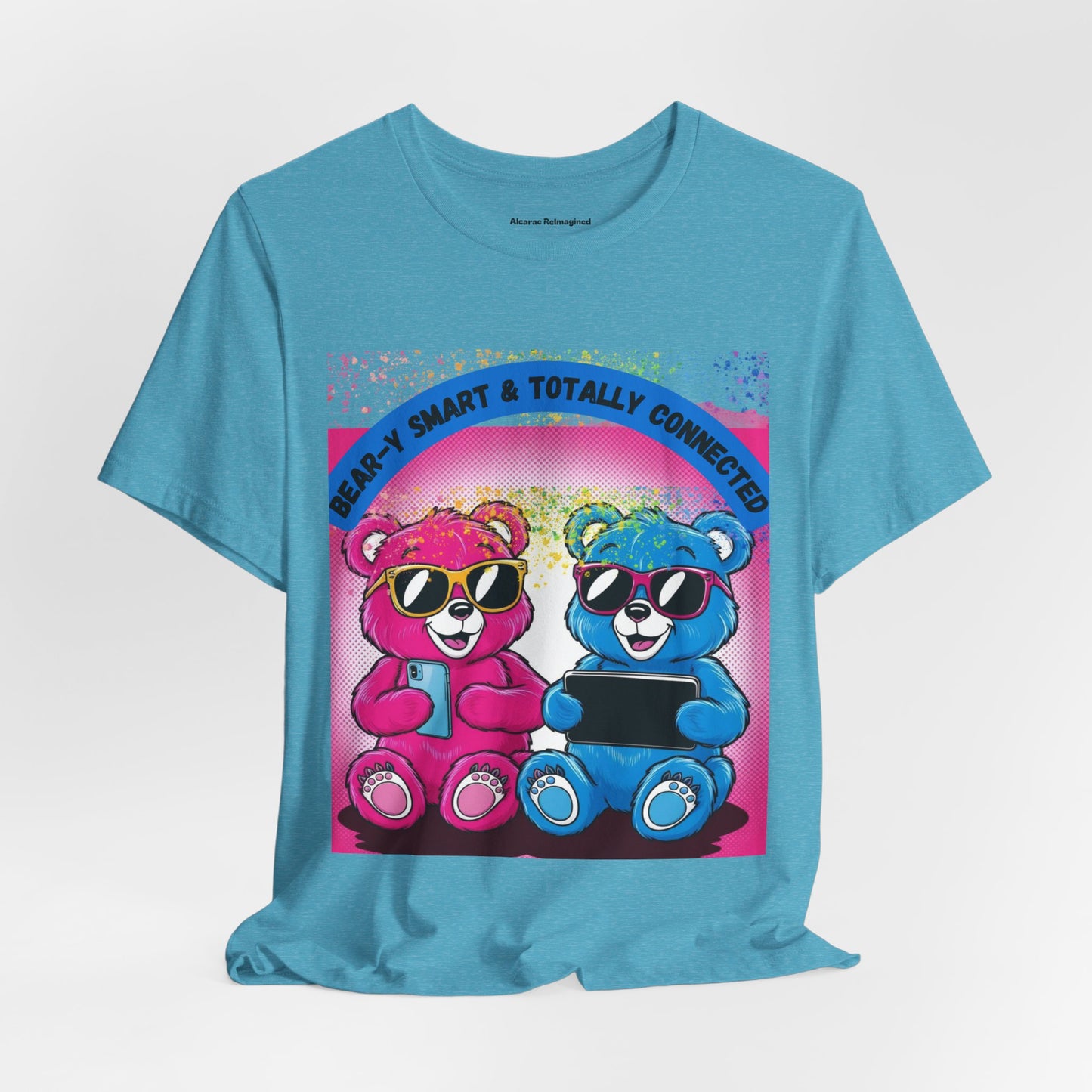 Cool Bear Graphic Tee ,Fun & Smart Unisex Short Sleeve Shirt