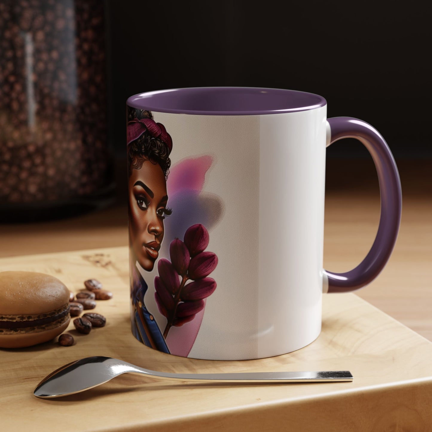 Bold Afrocentric Coffee Mug - Empowering Art for Daily Inspiration, Gift for Her, Doodle Mug, Office Decor, Unique Kitchenware