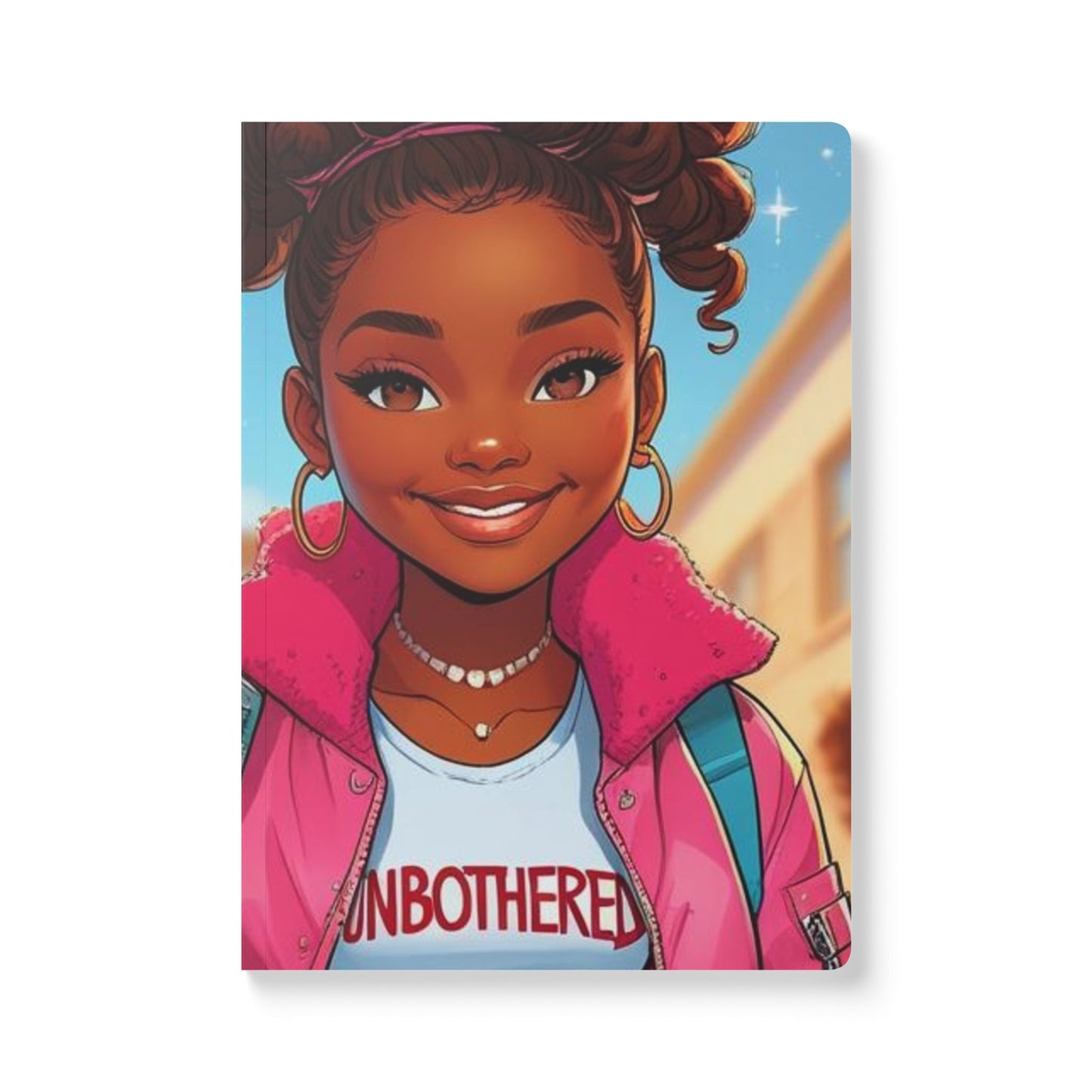 Trendy Softcover Journal for Teens, Unbothered Spirit, Cute Stationery, Back to School Essentials, Motivational Gift, Everyday Use
