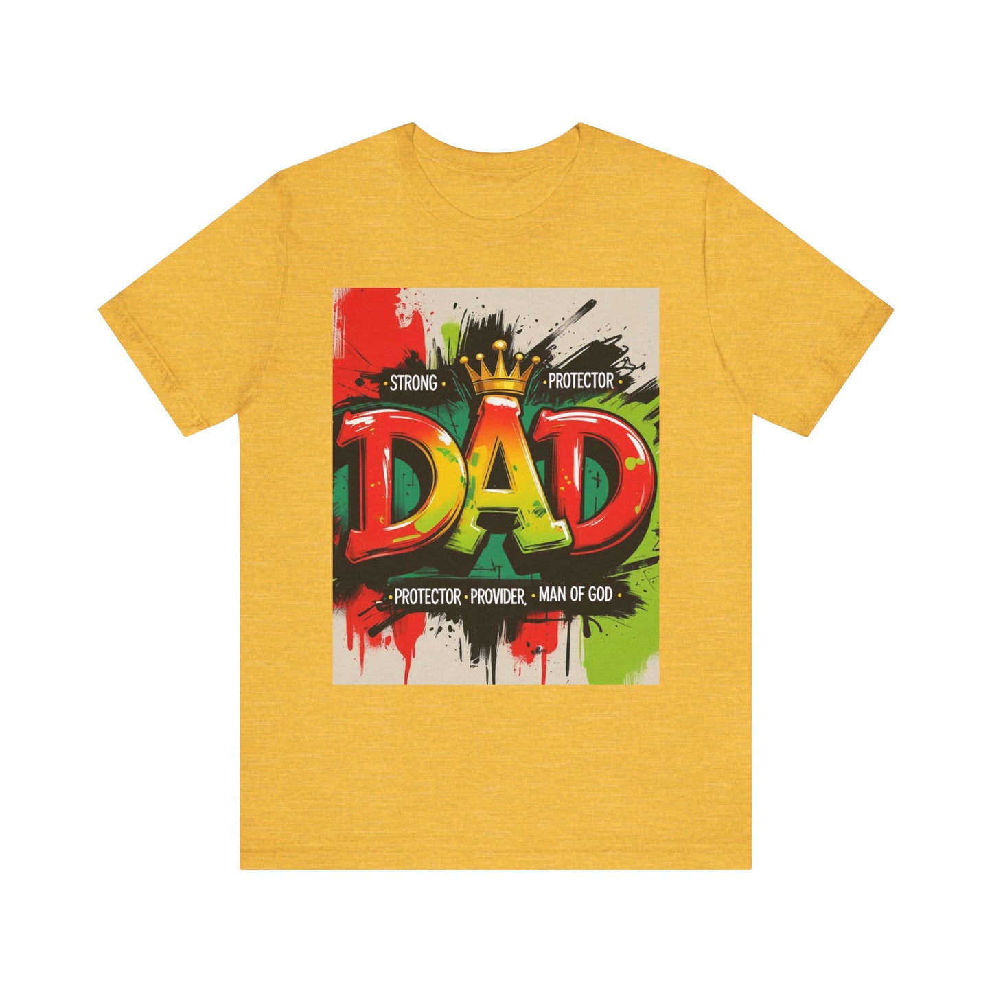 Strong Protector Dad Tee, Father's Day Gift, Dad T-Shirt, Spiritual Dad Shirt, Family Streetwear, Casual Gift for Him