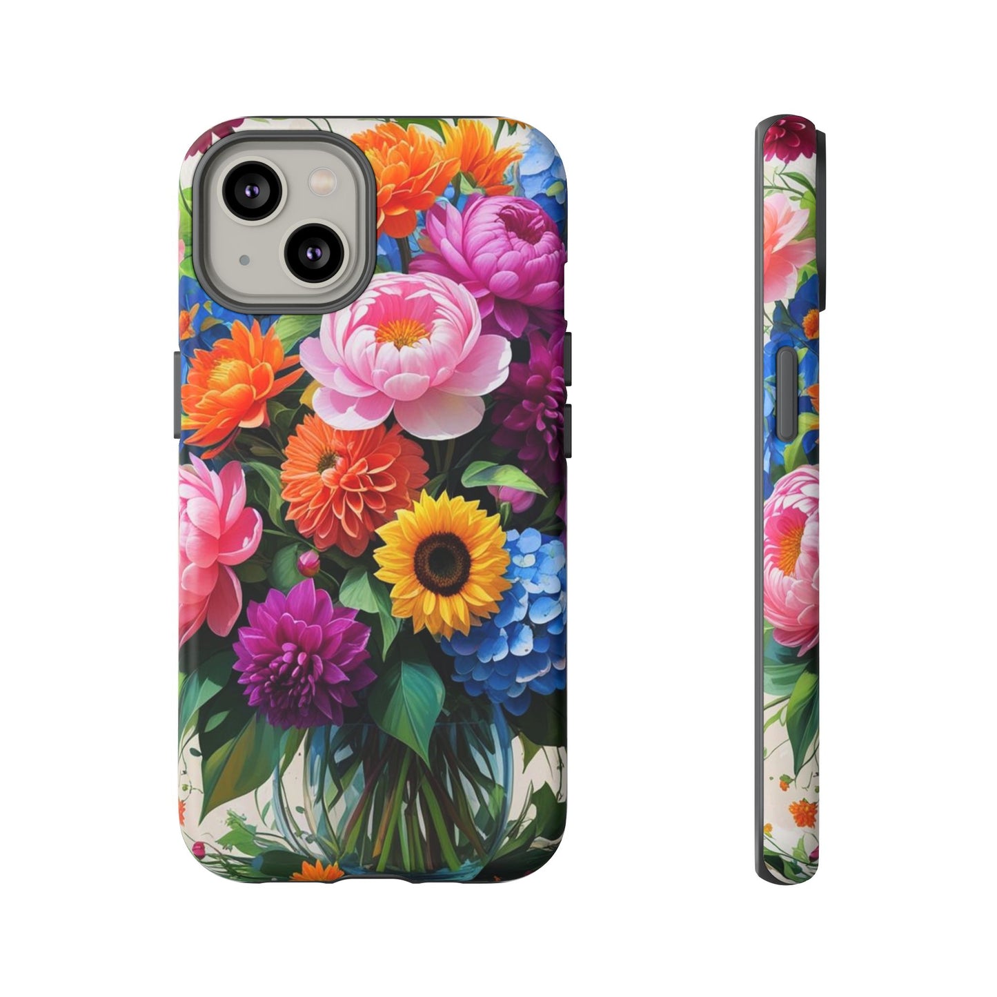 Floral Phone Case - Vibrant Flower Design, Tough Phone Cover, Gift for Her, Floral Accessories, Summer Vibes, Trendy Tech Decor