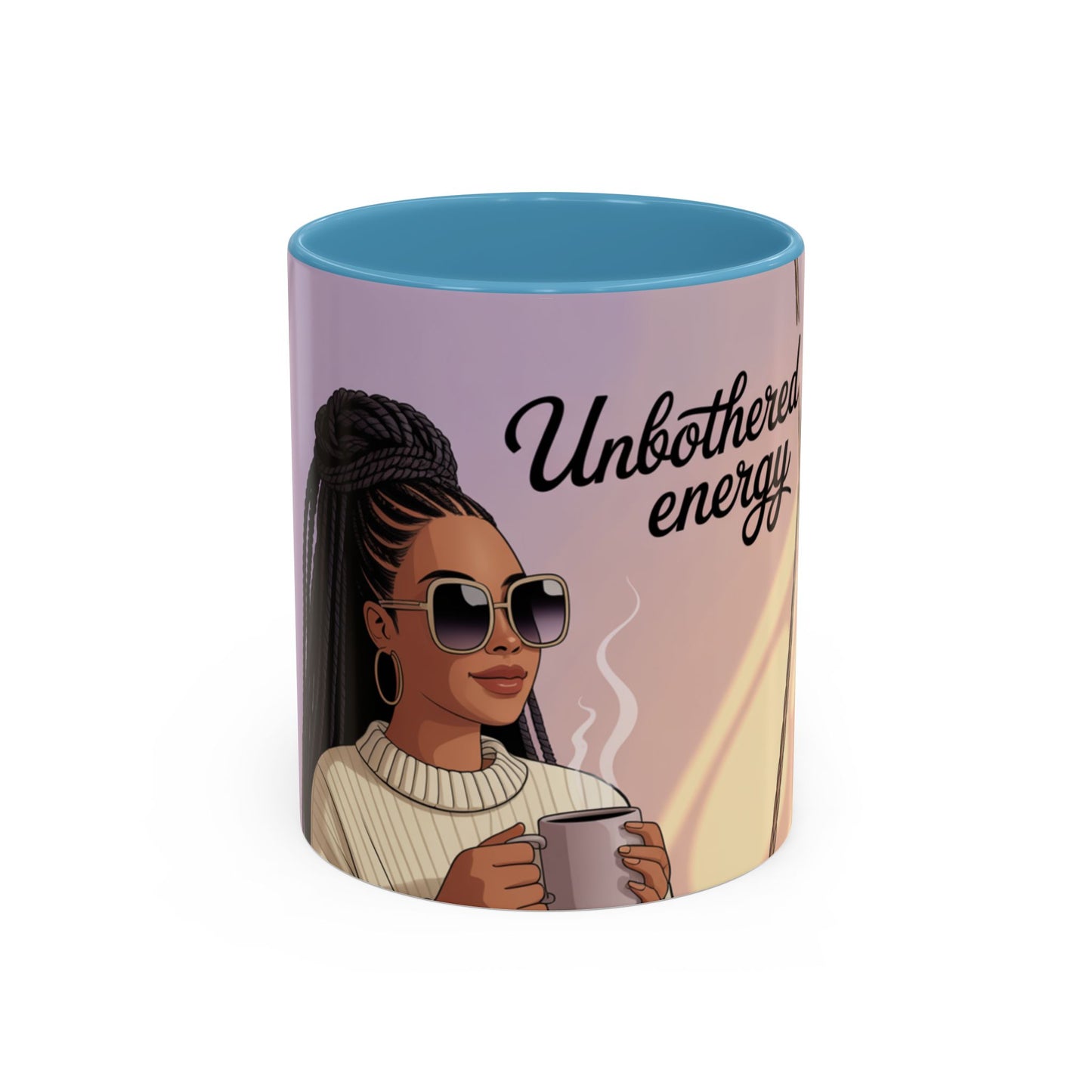 Chic Coffee Mug with Unbothered Energy Design, Trendy Mug for Coffee Lovers, Gift for Friends, Inspirational Mug, Everyday Use
