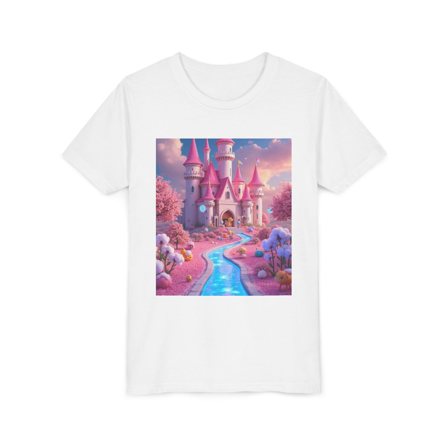 Whimsical Castle Youth Tee, Kids Shirt, Fairy Tale T-Shirt, Magical Kids Apparel, Dreamy Tee, Birthday Gift for Girls