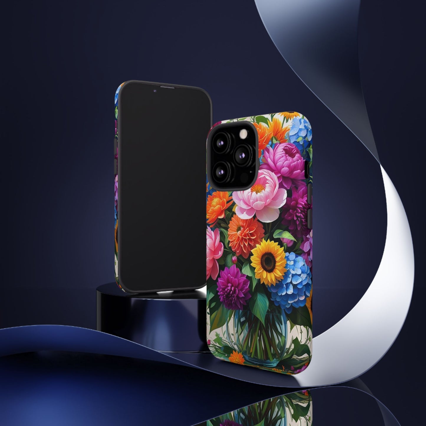 Floral Phone Case - Vibrant Flower Design, Tough Phone Cover, Gift for Her, Floral Accessories, Summer Vibes, Trendy Tech Decor
