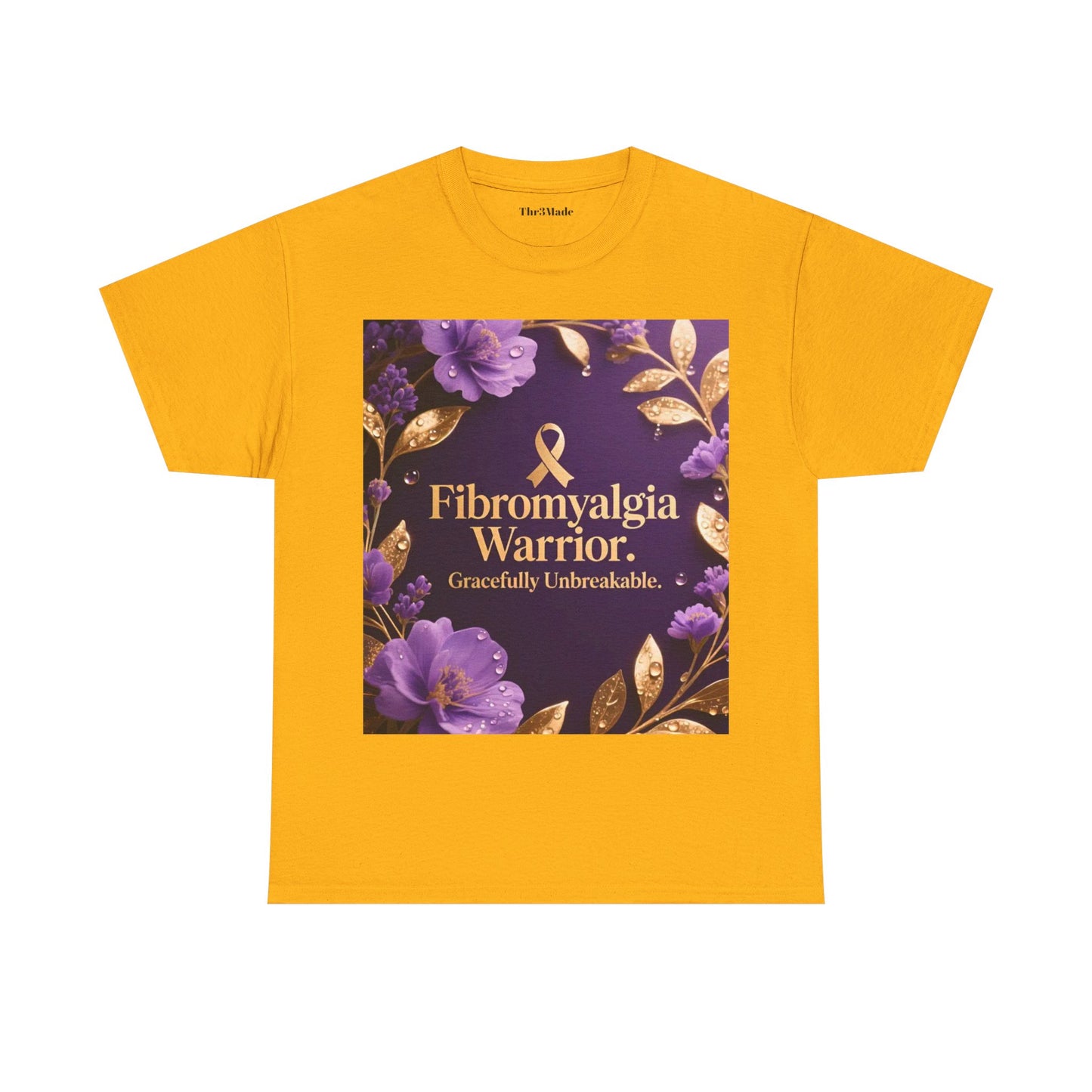 Fibromyalgia Warrior T-Shirt — Purple Ribbon Awareness Tee