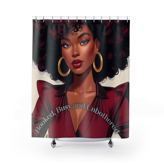 Elegant Afrocentric Shower Curtain - Inspired by Strong Black Women, Bathroom Decor, Unique Gift, Home Accents, Self-Care Decor