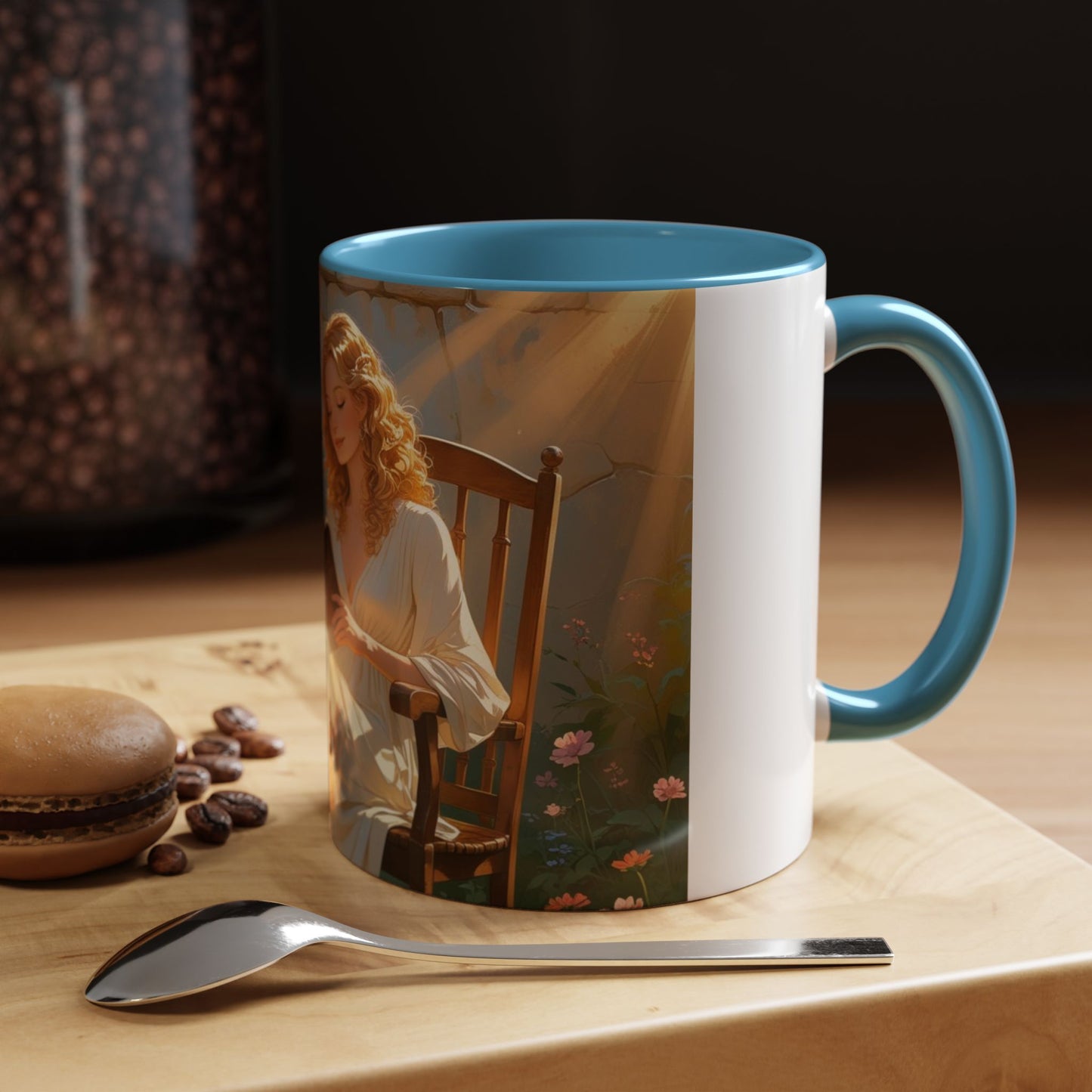 Accent Coffee Mug with Inspirational Design, Cozy Gift for Readers, Perfect for Relaxation, Home Decor, Warm Beverage Lover